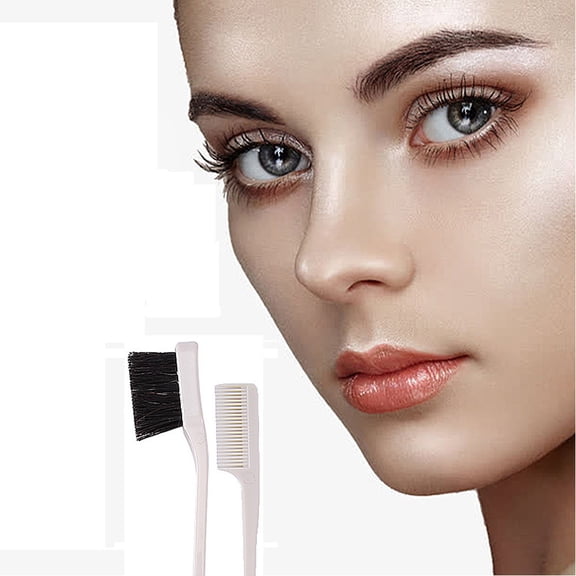 Tuscom 5Pcs Double Ended Eyebrow Brush & Comb - Magic Blade Haircut Styling Tool for Shaping, Grooming - Soft Bristles