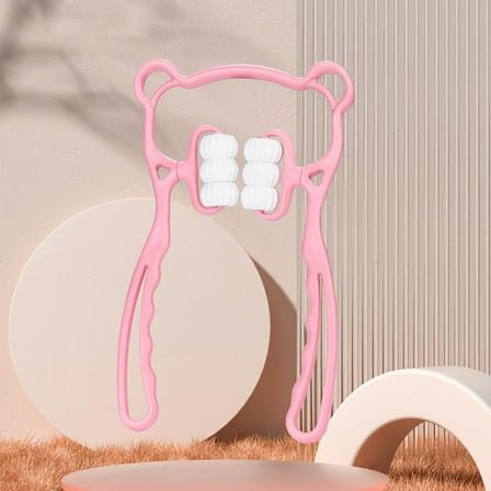 Tuscom 6-Wheel Manual Neck Massager Roller, 360° Rotating Cervical Neck Clamp & Shoulder Massage Tool for Pain Relief, Muscle Relaxation, Improved Circulation