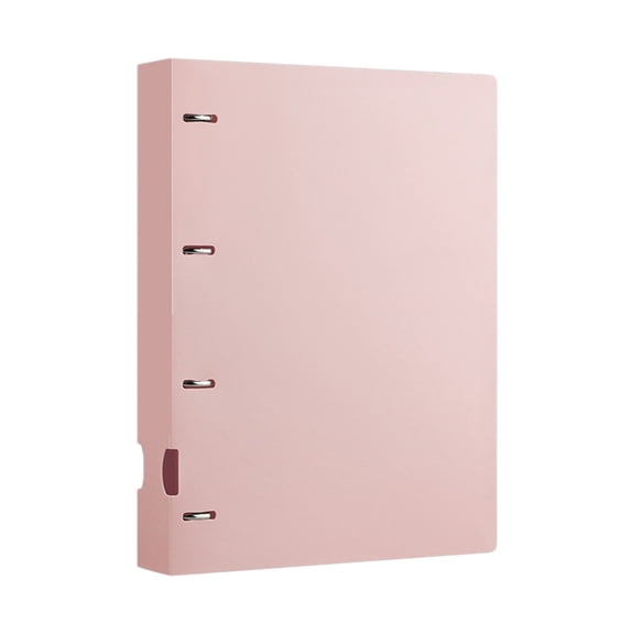 Tuscom A4 Plastic Ring Binder Folder 4-Hole D-Ring Document Organizer with 11 Inner Page Bags and Elastic Closure for Office Supplies Home File Storage Blue Green Pink Purple