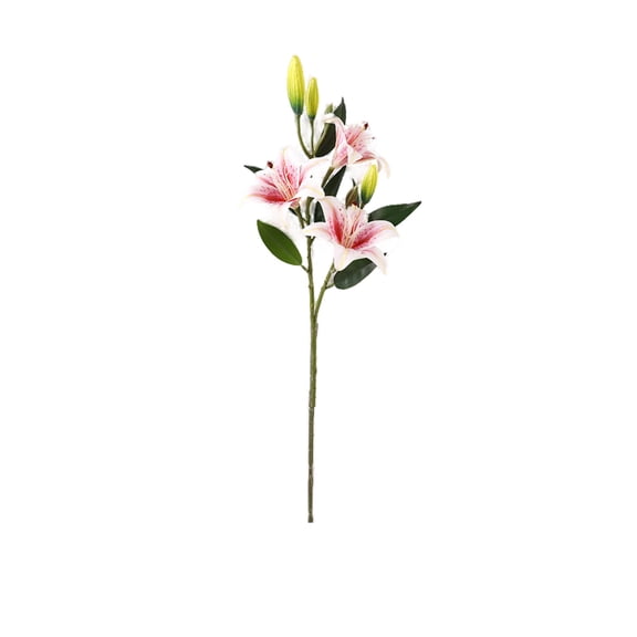 Tuscom Artificial Lily Flower 31 Inch Real Touch Tall Faux Stem for Vase Home Wedding Decor Outdoor Weather Resistant Pink
