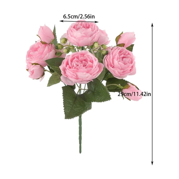 Tuscom Artificial Peony Flowers Silk Flower Bouquet, Artificial Flowers for Office Home, Plastics Fake Flowers Plastics , Home Decoration, Party Wedding Banquet Desktop Ornament Faux Flowers