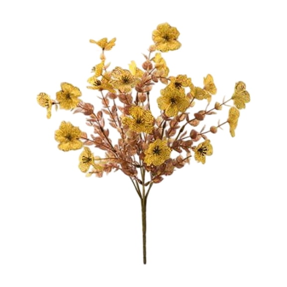Tuscom Artificial Thanksgiving Flowers 2 Pack, Eucalyptus Fall Bouquet Faux Autumn Stems, Harvest Centerpiece Silk Floral Arrangement for Home Porch Table Decor