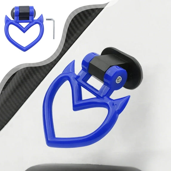 Tuscom Car Exterior Decoration Adhesive Trailer Hook Ring - Universal Plastic Automotive Styling Accessory with Heart Design for Racing Car Modification