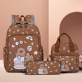 thumbnail image 1 of Tuscom Cartoon Kapibala Backpack Set, Cute Capybara School Backpack with 3-Piece Set, Lightweight Durable Bookbag for Teens, 1 of 6