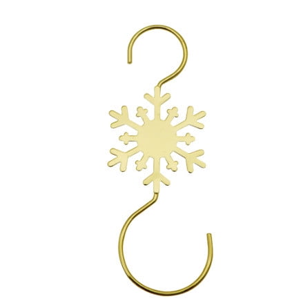 Tuscom Christmas Snowflake Ornament Hooks, 10 Pack - S Hooks for Christmas Tree Decorations, Wall Pendant Hanging Hooks for Ornaments, Party & Floral Arrangement