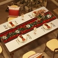 thumbnail image 1 of Tuscom Christmas Table Runner, 72x13in Waterproof Christmas Table Flag for Dining & Coffee Table, Festive Polyester Tablecloth with Snowflake Design for Holiday Decorations, 1 of 6