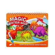 Tuscom Coloring Books Water Color Paint Water Coloring Paint Set Magic Water Coloring & Doodle Book Early Education Water Painting Pages Reusable