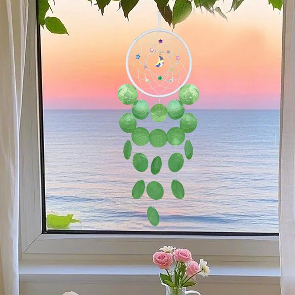 Tuscom DIY Dream Catcher Wind Chime with Shells & Beads for Kids Crafts, Handmade Bohemian Room Decor, Creative Activity Gift for Teacher's Day, Housewarming & Birthday