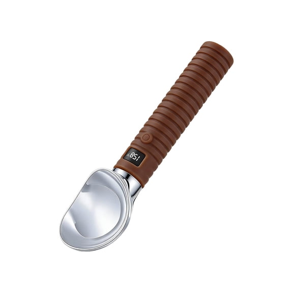 Tuscom Digital Heated Ice Cream Spoon Electric Scoop Stainless Steel Cordless Rechargeable 2 Temperatures LED Display Auto Off