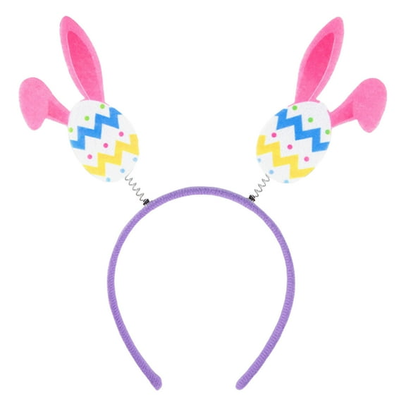 Tuscom Easter Bunny Headband with Carrot & Eggs - Cute Easter Hair Accessories for Women, Party Decor, Festival Celebration, Gift