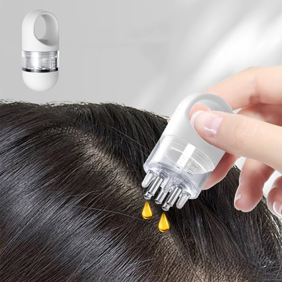 Tuscom Elastic Scalp Massage Brush with 5 Rolling Balls – Hair Oil Applicator Comb for Growth & Hydration