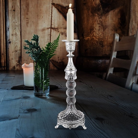 Tuscom European Vintage Metal Candle Holders, Antique Electroplated Candle Sticks for Romantic Wedding Table Decor, Candlelight Dinner Props, Classic Home Display Piece