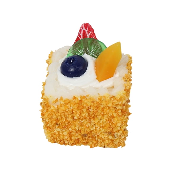 Tuscom Fake French Cream Cake Dessert Prop 2.6in Simulated Mousse Pastry for Refrigerator Display Showcase Home Bakery Kitchen Decor