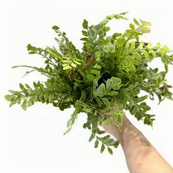 Tuscom Fake Plants Persian Fern Bundle, Artificial Greenery, Silk Persian Grass Vase Filler, Realistic Faux Leaves for Home Decor