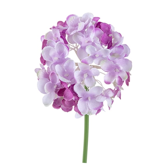 Tuscom Fake Purple Hydrangea Artificial Flowers - Faux Silk Hydrangeas Flowers Heads with Stems Real Touch for Home Wedding Party Table Decor