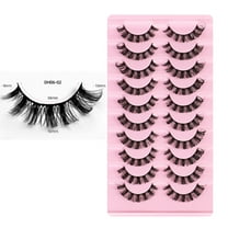 Tuscom False Eyelashes 10 Pairs - 3D Natural Faux Mink Lashes, Cruelty-Free & Lightweight for Everyday, Weddings, Parties, Gift for Women