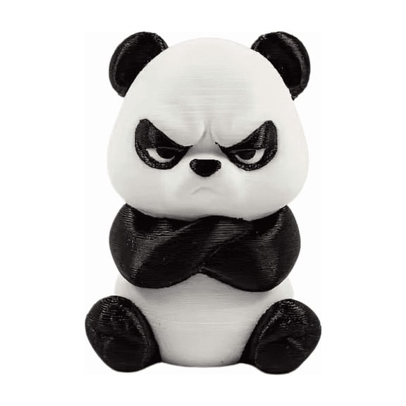 Tuscom Funny Angry Panda Figurine, Cute Desk Decoration, Resin Miniature Statue, Desktop Car Dashboard Ornament, Shelf Home Office Decor, Gift for Friends