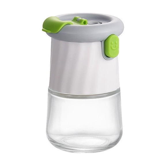 Tuscom Glass Quantitative Seasoning Jar with Sealing Lid, Kitchen Spice Shaker Bottle, White Condiment Container for Salt Pepper Seasonings Storage