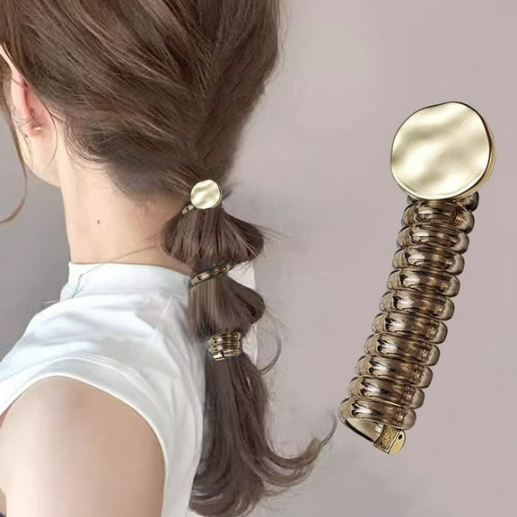 Tuscom Hair Ties for Women, Hair Styling Clips & Elastic Hair Bands for Ponytail, Braids - Soft Plastic Hair Accessories, Stretchable Seamless Hair Weaving Artifact, Fashion Hair Holders Gift