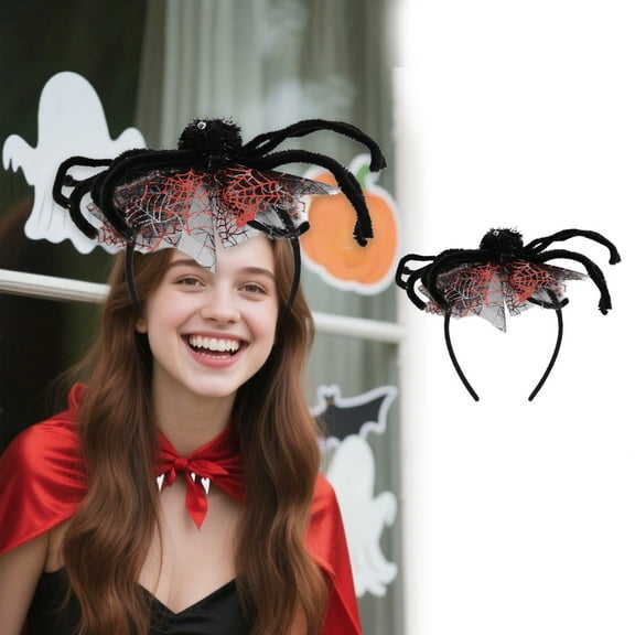 Tuscom Halloween Ghost Headband for Adults and Teens, Spooky Party Hair Accessory with Elastic Band, Festive Costume Jewelry for Halloween Parties and Events