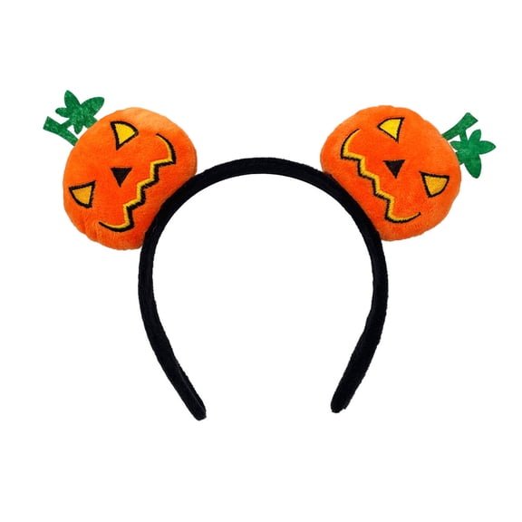 Tuscom Halloween Pumpkin Headband Funny Doll Hairband Costume Accessory for Teens Adults Party Festive Hair Wear
