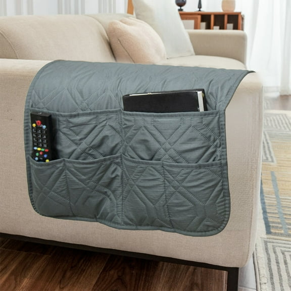 Tuscom Hanging Storage Organizer with Pockets, Bedside Caddy Organizer Bags, Sofa Armrest Storage Bag for Phone, Books, Remote