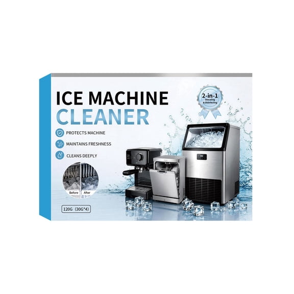 Tuscom Ice Maker Descaling Powder with Disinfectant, Appliance Limescale Remover for Coffee Maker Kettle Dishwasher Washing Machine, Hard Water Cleaner