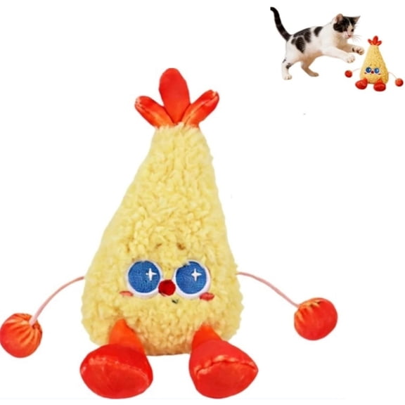 Tuscom Interactive Catnip Cat Toy, Motion Activated Automatic Kicker Toy for Indoor Cats, Touch Sensor Wobble Plaything, Rechargeable Electronic Pet Exercise Toy