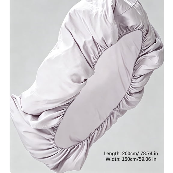Tuscom Lenzing Tencel Fitted Sheet Solid Color Cooling Bed Cover Breathable Hypoallergenic Silky Soft Bedding,Purple