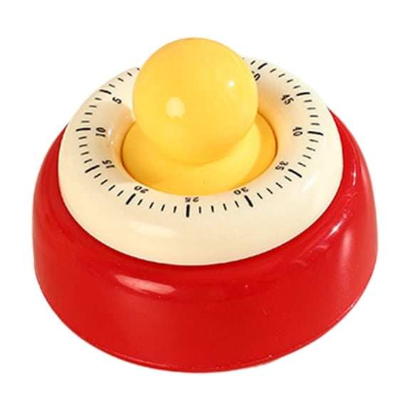 Tuscom Mechanical Kitchen Timer 60 Minute Magnetic Back No Battery Cooking Timer Countdown Clock for Baking,Red