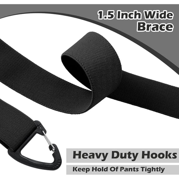 Tuscom Men's Hiking Suspenders Elastic Buckle Climbing Harness Heavy Duty Carabiner Backpack Strap for Outdoor Trekking Camping Fishing Work