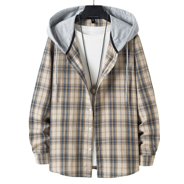 Tuscom Mens Winter Coats Men's Long Sleeve Hoodie Jacket Casual Button ...