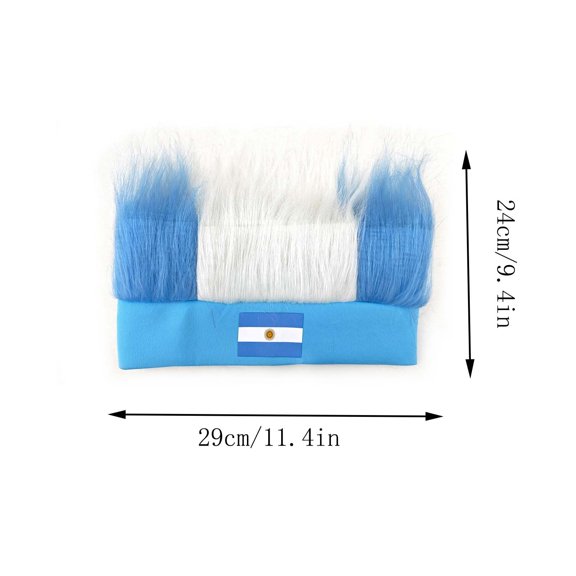 Tuscom Mexican Independence Day Headband Wig Patriotic Hair Band with Fan Wig for Cinco De Mayo Party Fiesta Costume Accessory One Size