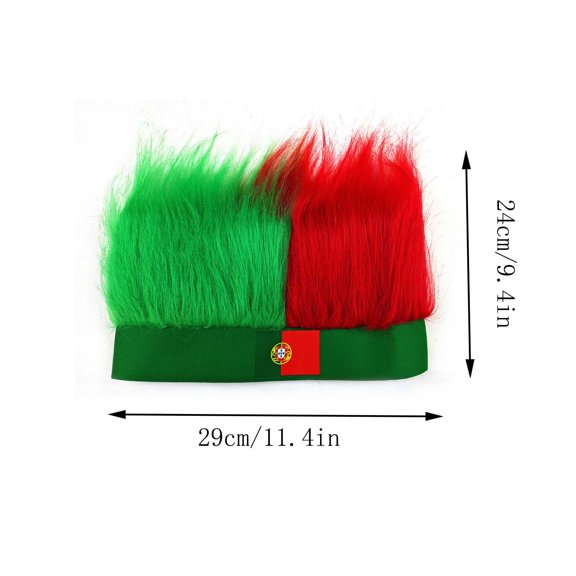 Tuscom Mexican Independence Day Headband Wig Patriotic Hair Band with Fan Wig for Cinco De Mayo Party Fiesta Costume Accessory One Size