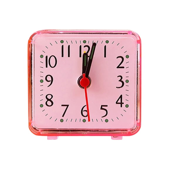Tuscom Minimalist Transparent Alarm Clock for Silent Non ing Battery Operated Compact Crystal Clear Bedside Dorm Table Clock