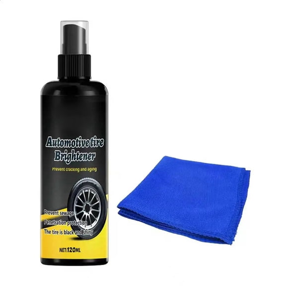 Tuscom Multi-Purpose Car Interior Refinish Spray, Plastic Leather Restorer with Towel, Anti-Aging UV Shield Coating for Dashboard Tire Rubber Trim