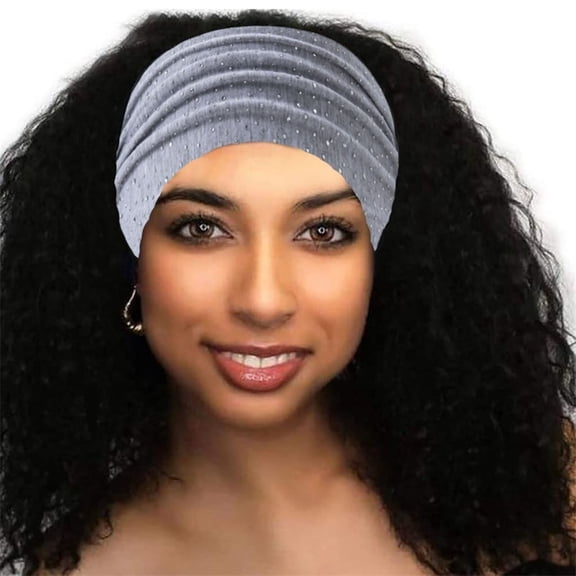 Tuscom NEW Women Headbands Wide Non-Slip Hair Wrap – Stretchy Turban Bands for Ladies, Large Sport Workout Headband, Soft Elastic Hair Accessories
