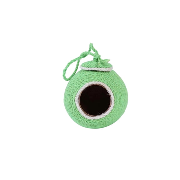 Tuscom Natural Coconut Shell Bird Hut Hanging Hideaway Nest for Parakeet Cockatiel Conure Budgie Small Parrot Cage Accessories Warm Shelter Toy