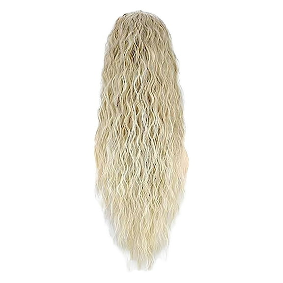 Tuscom Natural Realistic Water Wave Ponytail Wig - Elastic Drawstring Mesh Wig with Comfortable Breathable Design, Easy to Wear & Adjustable for Daily, Party