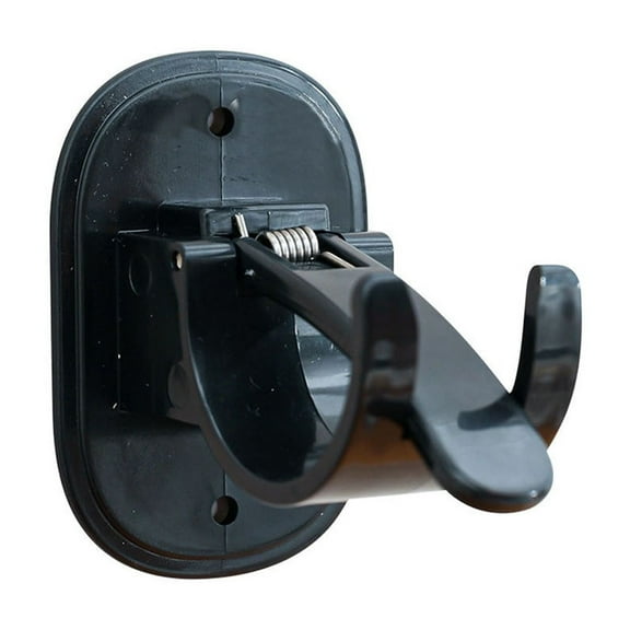 Tuscom No-Drill Curtain Rod Hook, Adhesive Spring Tension Towel Rod Holder Bracket for Window Drapes, No Screws Needed, Fits Rods up to 1.57 Inch, White (2-Pack)