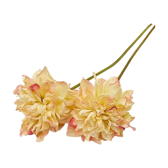 Tuscom Oil Painting Style Artificial Flower 15 Inch Faux Yellow Bouquet, Lifelike Plastic Floral Stem for Living Room Dining Table Wedding Hotel Decor