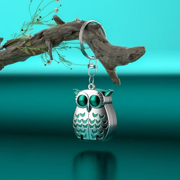 Tuscom Owl Keychain Nail Clipper - Mini Folding Stainless Steel Portable Nail Cutter with Built-in Nail File, Travel-Friendly & Key Chain Design for Camping, Hiking, Gifts