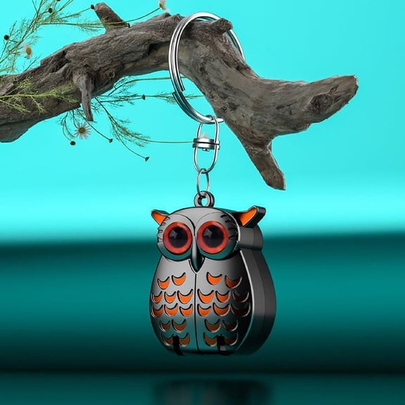 Tuscom Owl Keychain Nail Clipper - Mini Folding Stainless Steel Portable Nail Cutter with Built-in Nail File, Travel-Friendly & Key Chain Design for Camping, Hiking, Gifts