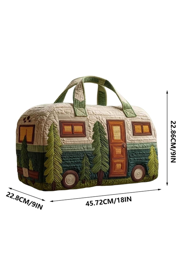 Patchwork Travel Bag Vintage Printed Duffel Colorful Boho Carry On for Women Weekend Trips with Adjustable Shoulder Strap
