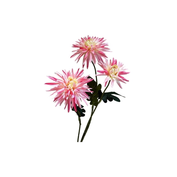 Tuscom Pink Artificial Spider Mum Firework Flower Bouquet Realistic Faux Chrysanthemum Stem for Wedding Centerpiece Home Vase Decor