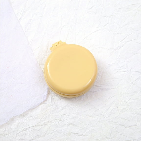 Tuscom Portable Folding Hair Brush with Mirror - Mini Travel Hair Comb for Women, Round Pocket-Size Scalp Massager for Thick/Curly/Wet Hair