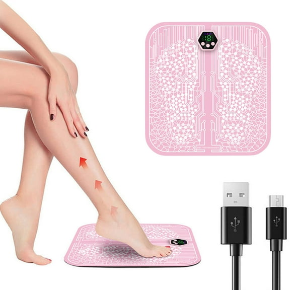 Tuscom Portable Foot Massager for Circulation and Pain Relief - Multi-Mode Shiatsu Massage Pad with Adjustable Intensity, Heating & Lightweight Design for Home/Office Use