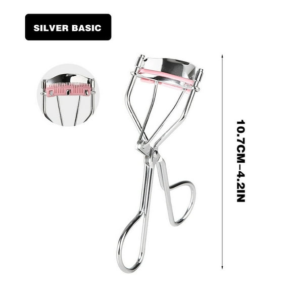 Tuscom Premium Eyelash Curler with Built-in Brush - Stainless Steel Curling & Shaping Tool for All Eye Shapes, Gentle Clamp Design Prevents Breakage