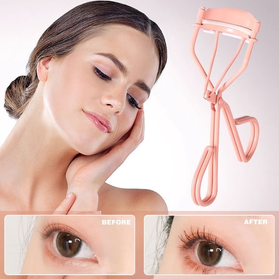 Tuscom Premium Eyelash Curler with Built-in Brush - Stainless Steel Curling & Shaping Tool for All Eye Shapes, Gentle Clamp Design Prevents Breakage