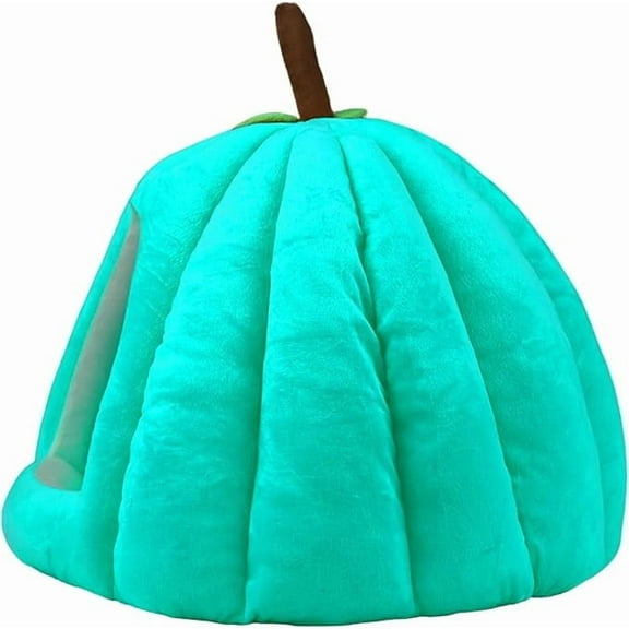 Tuscom Pumpkin Bed for Cats and Small Dogs, Warm Halloween Pet Bed Cave, Semi-Enclosed Calming Dog & Cat Basket House, Indoor Cozy Pumpkin-Shaped Bed